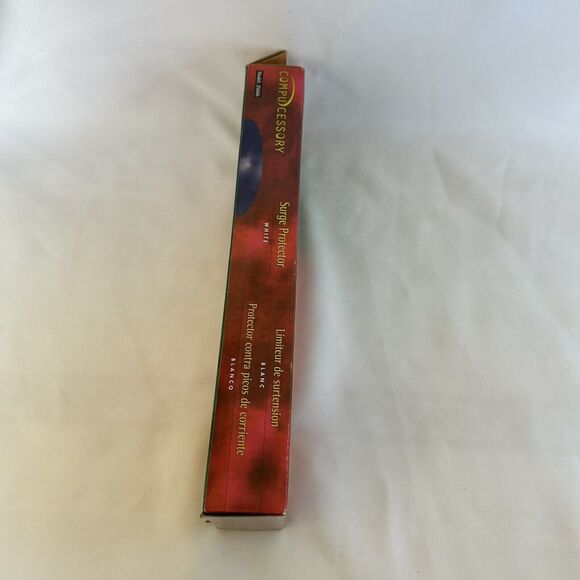 Compucessory 6-Outlet Surge Protector 6ft Cord White 2 USB - Picture 7 of 9